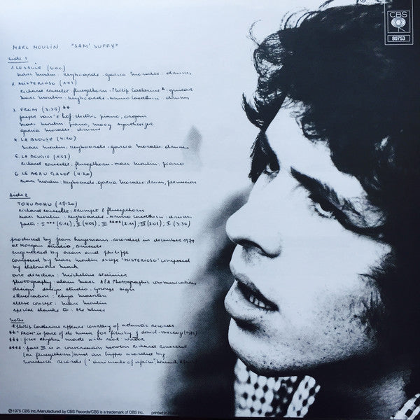 Marc Moulin ‎– Sam Suffy (1975) - New Lp Record 2020 CBS Europe Import Vinyl - Jazz Fusion / Jazz-Rock