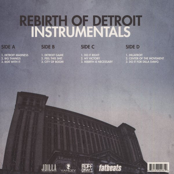 J Dilla ‎– Rebirth Of Detroit Instrumentals - New 2 LP Record 2013 Ruff Draft USA Vinyl - Hip Hop / Instrumental