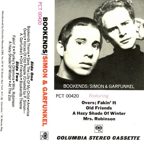 Simon & Garfunkel – Bookends - Used Cassette 1977 Columbia Tape - Folk Rock / Soft Rock
