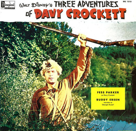 Walt Disney's Three Adventures Of Davy Crockett - VG+ 1960's USA - Children's/Story