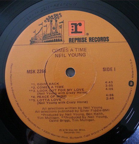 Neil Young - Comes A Time - Mint- LP Record 1978 Reprise USA Original Vinyl - Rock / Folk Rock - Shuga Records