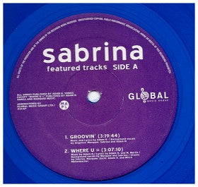 Sabrina – Come My Way (Featured Tracks) - Mint- 12" Single Record Global Music Group UK Import Blue Vinyl - Euro-Disco