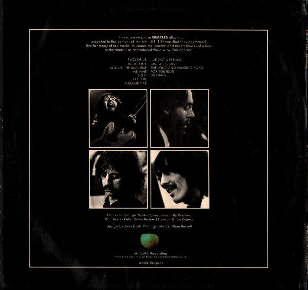 The Beatles – Let It Be - VG+ LP Record 1970 Apple UK Import Vinyl - Pop Rock - Shuga Records