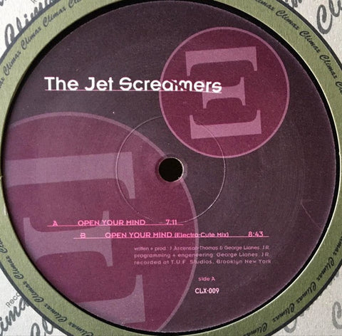 The Jet Screamers – Open Your Mind - New 12" Single Record 1997 Climax Germany Vinyl - House / Tech House