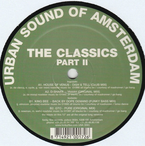 Various – The Classics Part II - New 12" EP Record 2002 Urban Sound Of Amsterdam Netherlands Vinyl - House / Hip-House / Techno