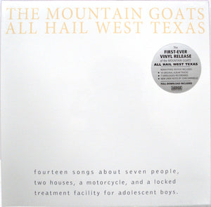 The Mountain Goats - All Hail West Texas (2002) - New LP Record 2013 Merge USA Vinyl & Download - Indie Rock / Folk Rock