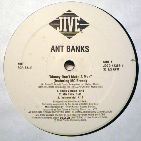 Ant Banks – Money Don't Make A Man - Mint- 12" USA 1995 Promo - Hip Hop