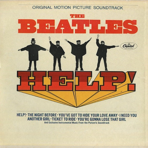 The Beatles ‎– Help! Original Motion Picture - VG Lp Record 1965 USA Original Mono Vinyl - Rock & Roll / Soundtrack