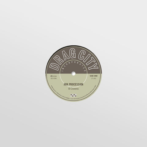 Al Cisneros ‎– Ark Procession / Jericho - New 10" Record 2014 Drag City USA 45 rpm Clear Vinyl - Alternative Rock / Dub