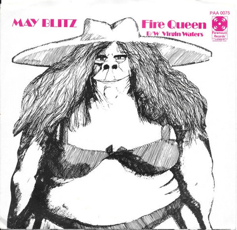 May Blitz – Fire Queen / Virgin Waters - VG+ 7" Single Record 1971 Paramount USA Promo Vinyl - Psychedelic Rock