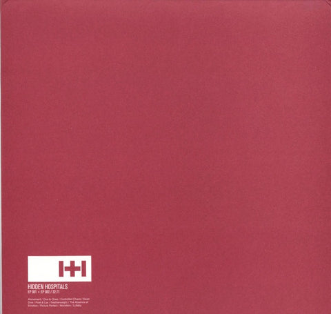 Hidden Hospitals – EP 001 + EP 002 - Mint- Record 2013 Self Released Clear 180 gram Vinyl & Download - Chicago Alternative Rock
