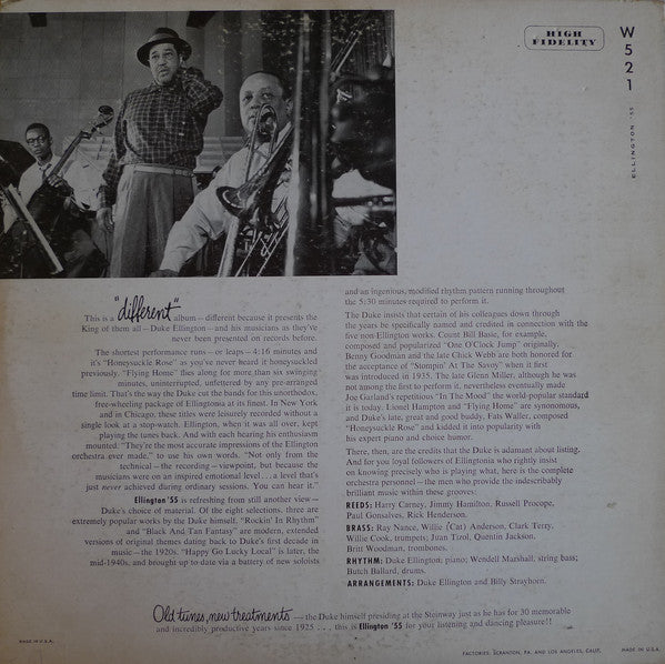 Duke Ellington And His Famous Orchestra – Ellington '55 - VG+ LP Record 1954 Capitol USA Mono Vinyl - Jazz /  Big Band / Swing - Shuga Records