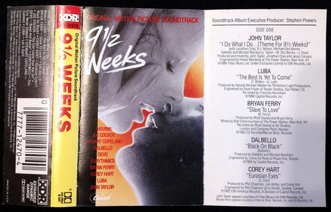 Various – 9½ Weeks - Original Motion Picture Soundtrack - Used Cassette 1986 Capitol Tape - Soundtrack
