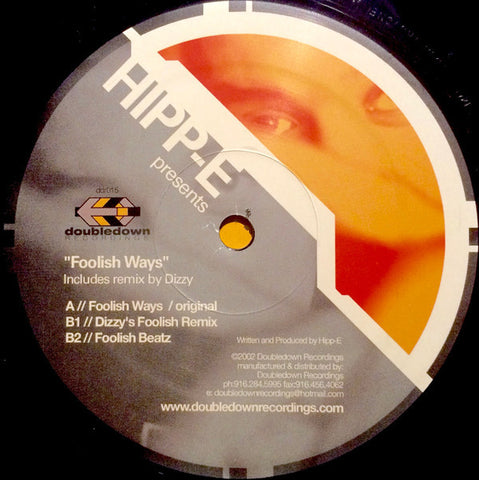Hipp-E ‎– Foolish Ways - New 12" Single 2002 Doubledown Vinyl - Deep House