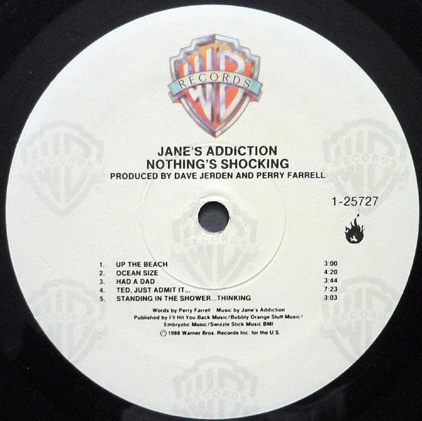 Jane's Addiction – Nothing's Shocking - VG LP Record 1988 Warner USA Original Fire & Rooster Edition Vinyl - Alternative Rock - Shuga Records