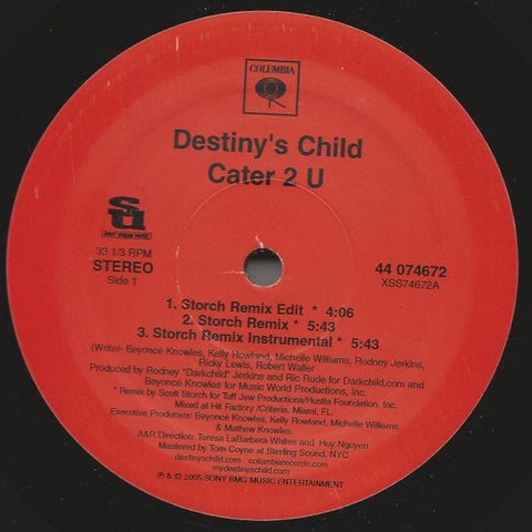 Destiny's Child – Cater 2 U (Remixes) - Mint- 12" Single Record 2005 Columbia Vinyl - RnB