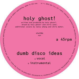 Holy Ghost - Dumb Disco Ideas - New 12" Single  Record 2013 DFA USA Vinyl - Electronic / Synth-pop / Disco