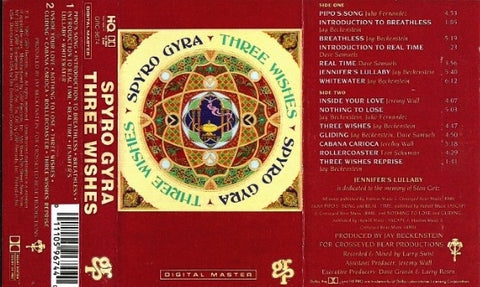 Spyro Gyra – Three Wishes- Used Cassette 1992 GRP Tape- Jazz