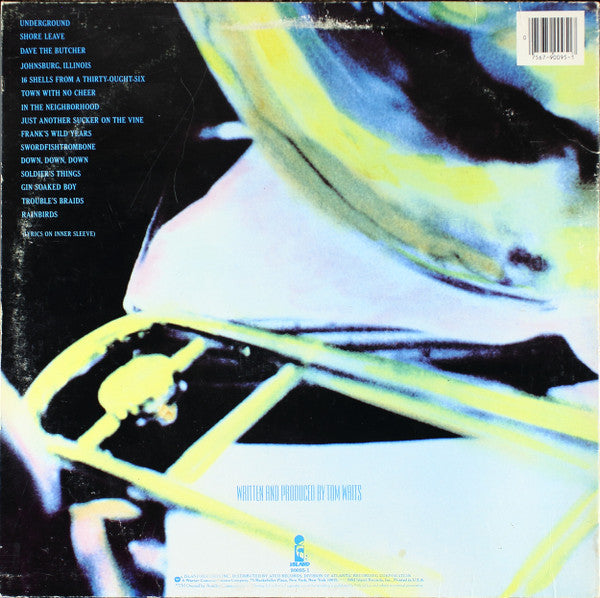 Tom Waits – Swordfishtrombones (1983) - VG+ LP Record 1984 Island USA Vinyl - Rock / Jazz / Lounge - Shuga Records