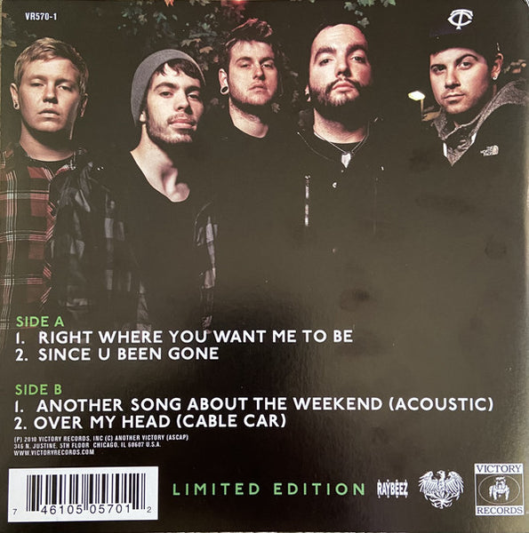 A Day To Remember ‎– Attack Of The Killer B-Sides (2010) - New 7" Single Record 2013 Victory USA Black Vinyl & Download - Metalcore / Pop Punk - Shuga Records