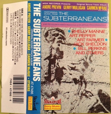 André Previn, Gerry Mulligan, Carmen McRae – Perform Music From The Subterraneans - Original Sound Track Album - Used Cassette 1991 Sony Tape - Soundtrack / Jazz / Contemporary Jazz
