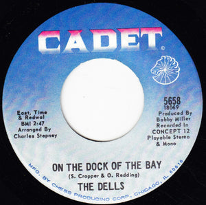 The Dells ‎– On The Dock Of The Bay / When I'm In Your Arms VG+ 7" Single 45rpm 1969 Cadet USA - Funk / Soul