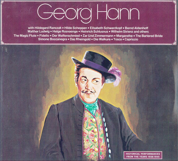 Georg Hann ‎– Historical Performances From The Years 1938-1945 - New Vinyl Record (Shrink Torn @Bottom) 1973 (Original Press) USA Stereo - Classical