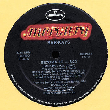 Bar-Kays ‎– Sexomatic - VG+ 1984 USA 12" Single USA 1984 - Funk