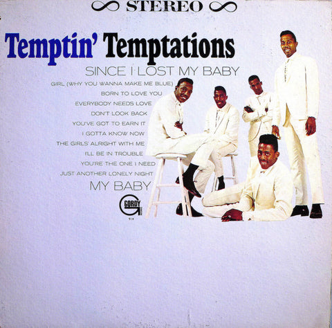 The Temptations ‎– The Temptin' Temptations - VG+ 1965 Stereo Original Press USA - Soul