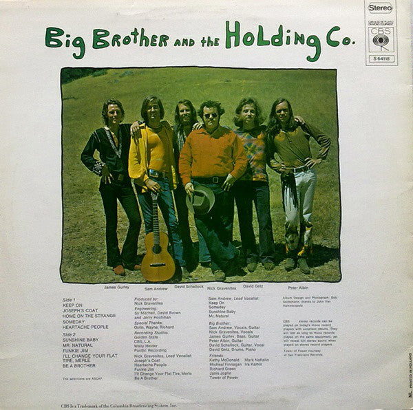 Big Brother and The Holding Company ‎– Be A Brother - VG+ LP Record 19