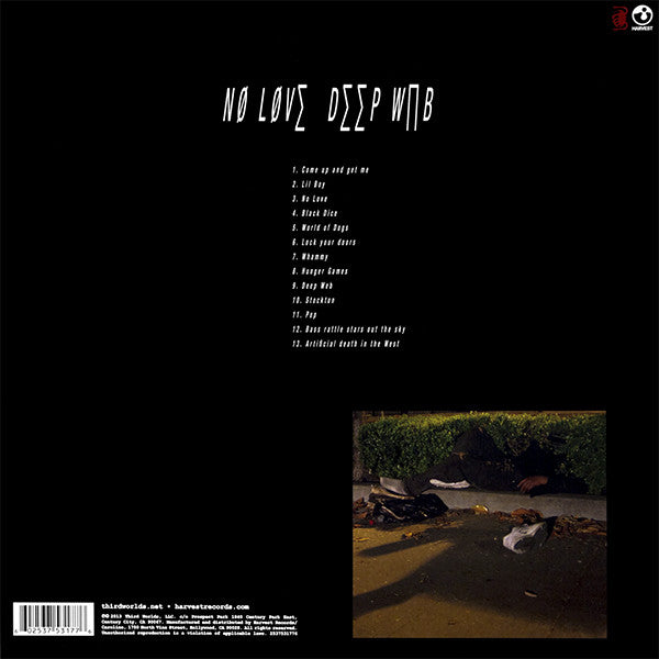 Death Grips ‎– No Love Deep Web - VG+ LP Record 2013 Third Worlds Harvest USA Vinyl, Insert & Download - Hip Hop / Experimental - Shuga Records