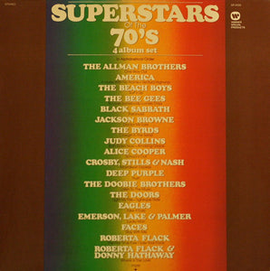 Various ‎– Superstars Of The 70's - VG+ 4 LP Record Box set 1973 Warner USA Vinyl & Booklet - Psychedelic Rock / Classic Rock / Folk Rock / Prog Rock