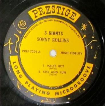 Sonny Rollins, Clifford Brown And Max Roach ‎– 3 Giants! (1956) - VG Lp Record 1964 Prestige USA Mono Vinyl - Jazz / Hard Bop - Shuga Records