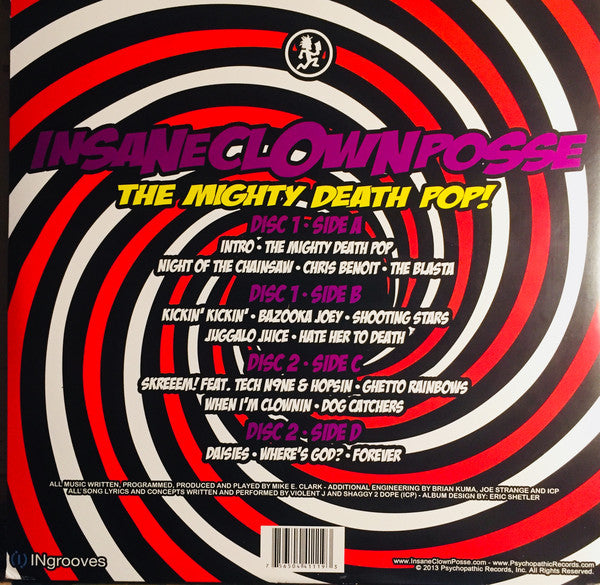 Insane Clown Posse ‎– The Mighty Death Pop - Mint- 2 Lp Record 2013 Psychopathic USA Vinyl - Hip Hop / Horrorcore - Shuga Records