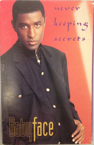 Babyface – Never Keeping Secrets- Used Cassette Single 1999 Epic Tape- R&B/Soul