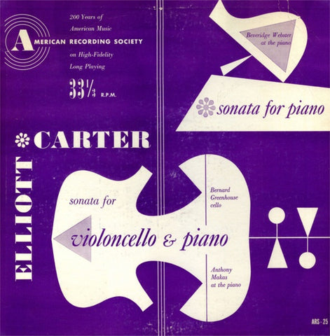 Bernard Greenhouse / Anthony Makas - VG+ LP Record 1952 American Recording Society USA Vinyl - Classical
