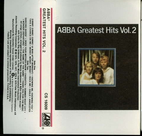 ABBA – Greatest Hits Vol. 2 - Used Cassette 1979 Atlantic Tape - Pop / Disco / Rock / Electronic