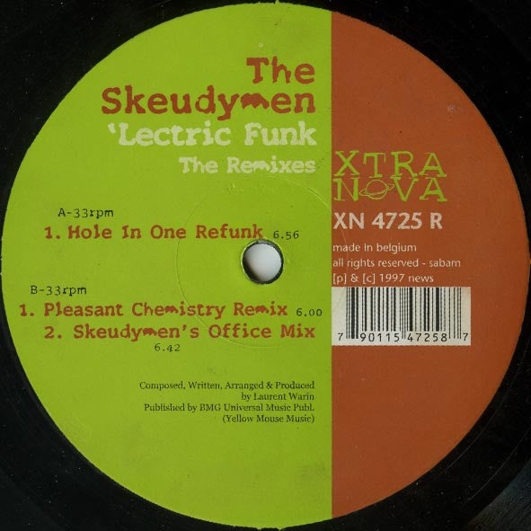 The Skeudymen – 'Lectric Funk - New 12" Single Record 1997 Xtra Nova Belgium Vinyl - Tech House