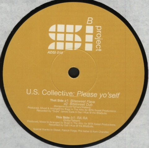 U.S. Collective – Please Yo'Self / Ra Ra - New 12" Single Record 1998 SI Project UK Vinyl - Broken Beat / Deep House