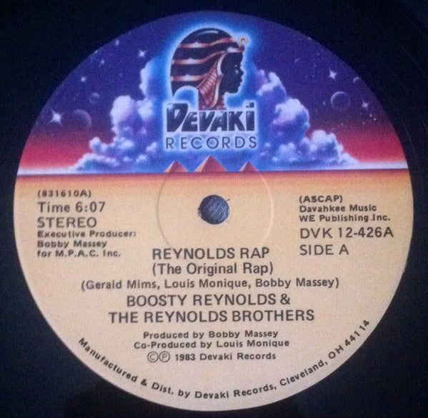 Bootsy Reynolds & The Reynolds Brothers / The Famous Kids – Reynolds Rap / Eenie Meenie - Mint- 12" Single Recor 1983 Devaki USA Vinyl - Hip Hop