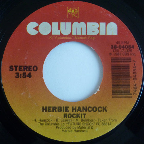 Herbie Hancock - Rockit - VG+ 7" Single Record 1983 CBS USA Vinyl - Funk / Electro