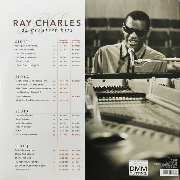 Ray Charles ‎– 24 Greatest Hits - New 2 LP Record 2013 Europe Import 180 gram Vinyl - Rhythm & Blues / Soul - Shuga Records