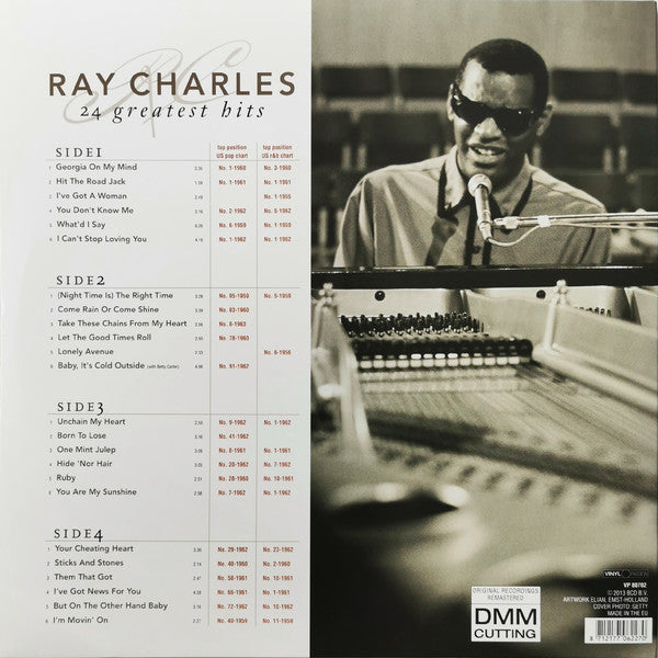Ray Charles ‎– 24 Greatest Hits - New 2 LP Record 2013 Europe Import 180 gram Vinyl - Rhythm & Blues / Soul