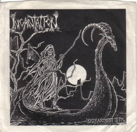 Incantation – Entrantment Of Evil (1990) - Mint- 7" EP Record 1991 Relapse USA Vinyl - Death Metal