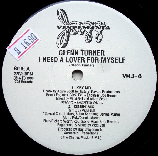 Glenn Turner – I Need A Lover For Myself - New 12" Single Record 1996 Vinylmania Jazz USA Vinyl - House / Future Jazz / Downtempo