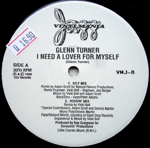 Glenn Turner – I Need A Lover For Myself - New 12" Single Record 1996 Vinylmania Jazz USA Vinyl - House / Future Jazz / Downtempo