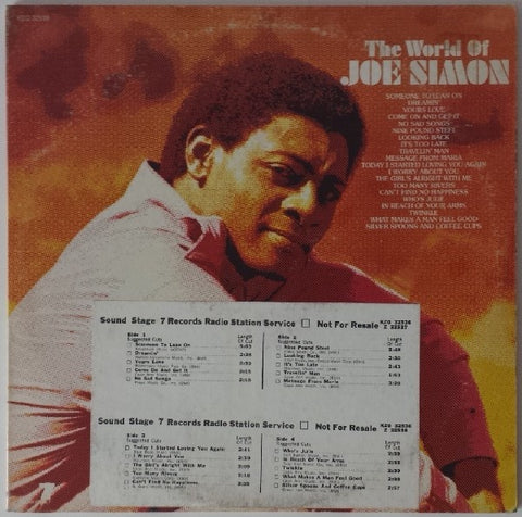 Joe Simon – The World Of Joe Simon - VG+ 2 LP Record 1974 Sound Stage 7 USA Promo Vinyl - Soul / Rhythm & Blues
