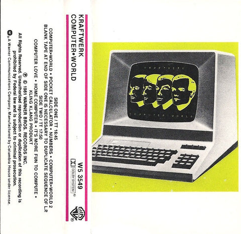 Kraftwerk – Computer•World - Used Cassette 1981 Warner Bros. Tape - Electro / Synth-pop