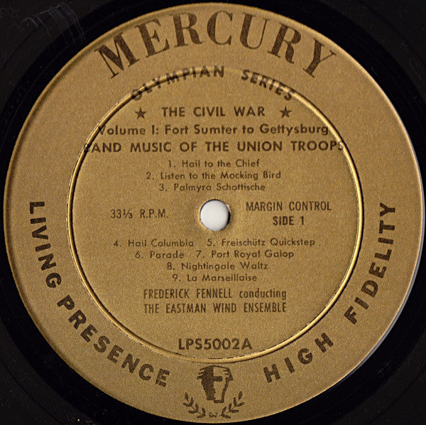 Frederick Fennell & Eastman Wind Ensemble ‎– The Civil War Its Music And Its Sounds Volume 1 - Mint- 2 Lp Set 1958 Mono USA Original Press With Book Mercury Living Presence - Classical - Shuga Records