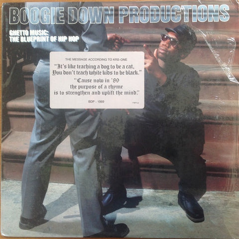 Boogie Down Productions – Ghetto Music: The Blueprint Of Hip Hop - Mint- LP Record 1989 Jive USA Vinyl - Hip Hop / Boom Bap